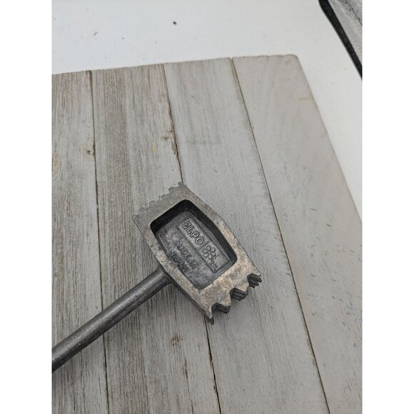 Elpo Aluminum #2 Meat Tenderizer Double Textured Sides 8 3/4" Japan - Picture 2 of 10